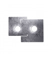Plafonnier SQUARE blanc 2 ampoules