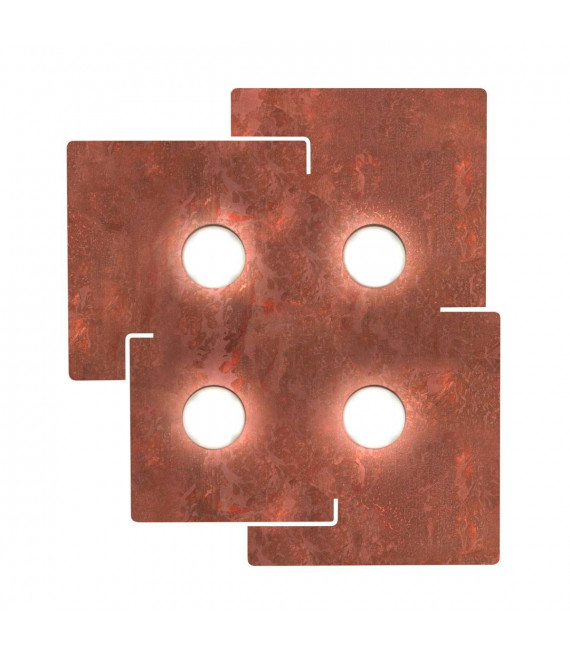 Plafoniera bianca QUADRATA 4 lampadine