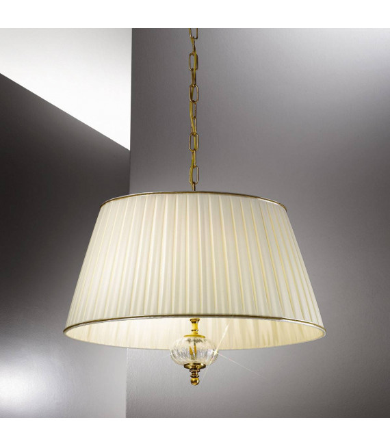 Lampada a sospensione classica ASCOT in ottone antico 2 lampadine
