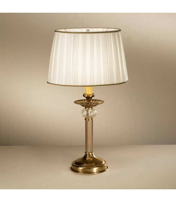 Klassische Tischlampe ASCOT Antik Messing 1 Glühbirne