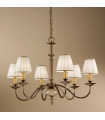 Chandelier classique ASCOT laiton antique 6 ampoules