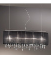 Suspension en cristal PARALUME chrome 5 ampoules