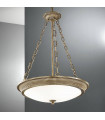 Suspension classique MILORD laiton antique 3 ampoules