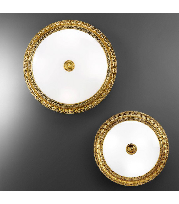 Plafonnier classique MILADY or Français 3 ampoules