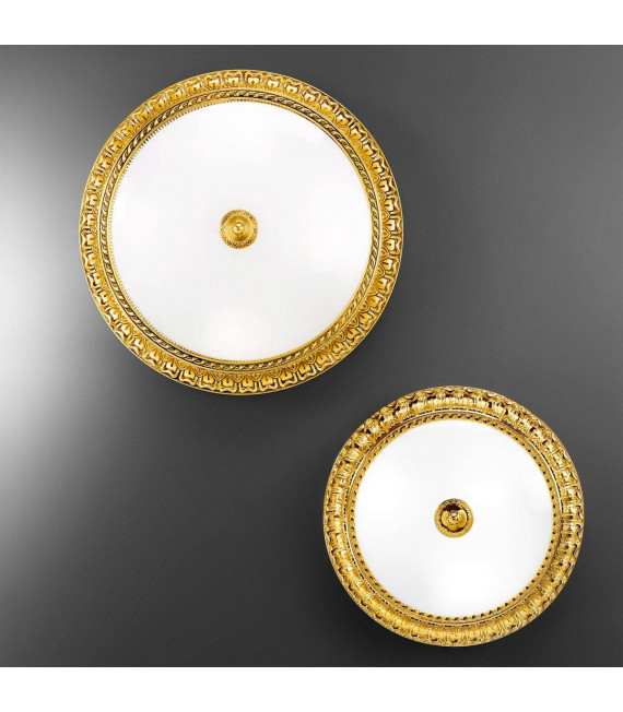 Plafonnier classique MILADY Or 24 Carats 3 ampoules