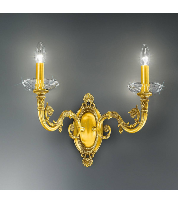 Applique murale classique CONTARINI Or 24 Carats 2 ampoules