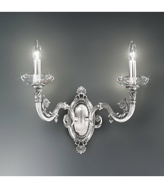 Applique murale classique CONTARINI chrome 2 ampoules