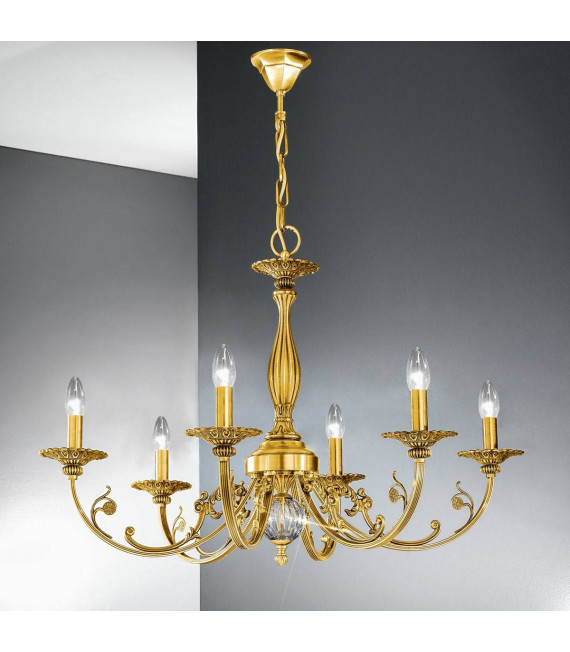 Klassischer Kerzenhalter PISANI Gold French 6 Glühbirnen