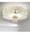 Plafonnier design EMOZIONE Or 24 Carats 6 ampoules