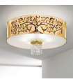 Plafonnier design EMOZIONE Or 24 Carats 6 ampoules