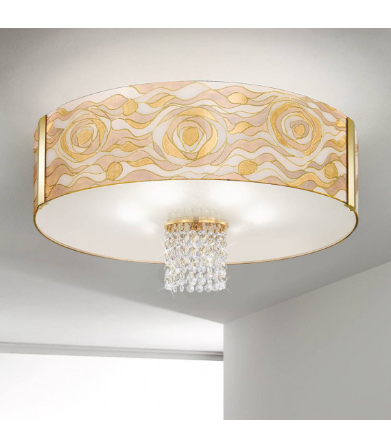 Plafoniera design EMOZIONE 24 carati oro 6 lampadine