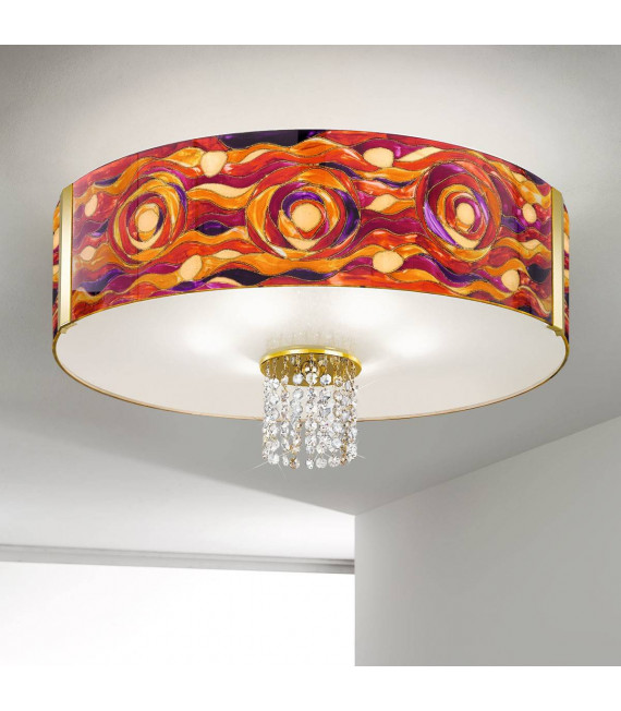 Design Deckenleuchte EMOZIONE 24 Karat Gold 6 Lampen