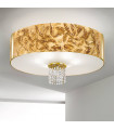 Plafonnier design EMOZIONE Or 24 Carats 6 ampoules