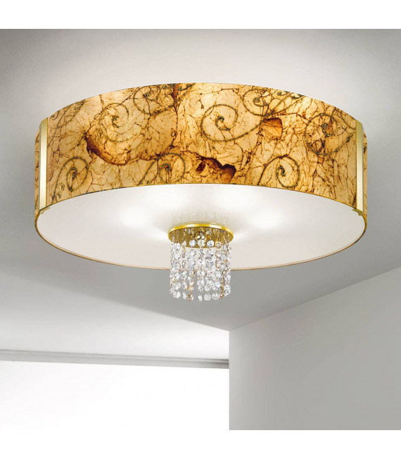 Plafoniera design EMOZIONE 24 carati oro 6 lampadine