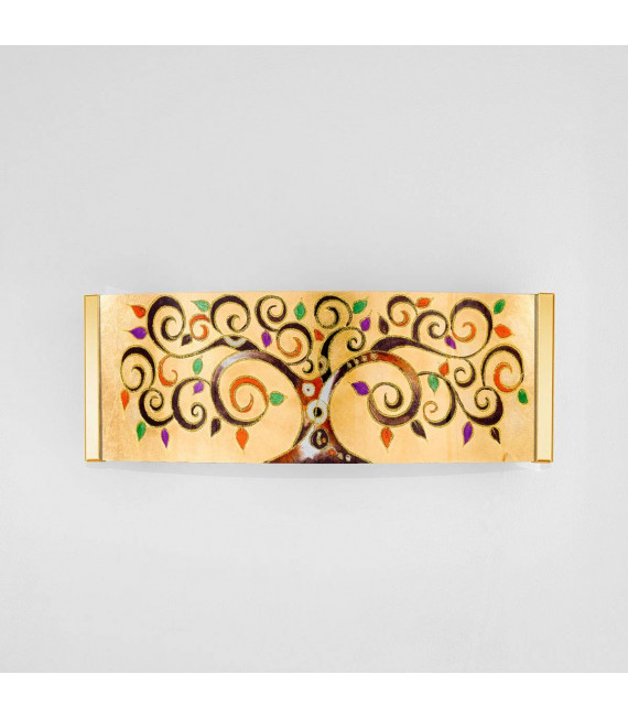 Applique murale design EMOZIONE Or 24 Carats 2 ampoules