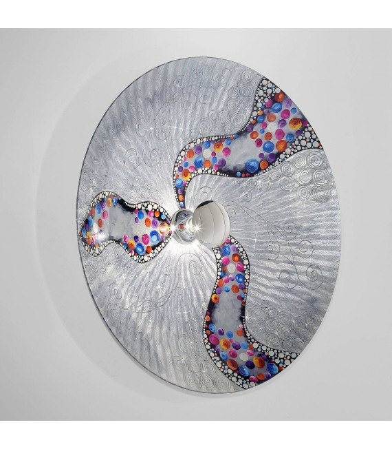 Design Wandleuchte LUNA Chrom 1 Glühbirne