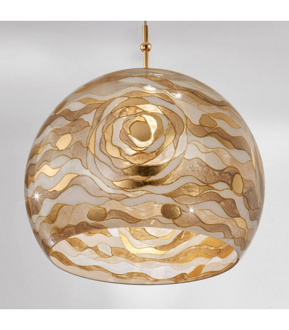 Lámpara colgante de diseño LUNA Gold 24 quilates 1 bombilla