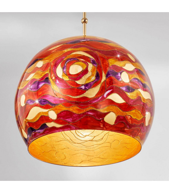Lampada a sospensione design LUNA Gold 24 carati 1 lampadina