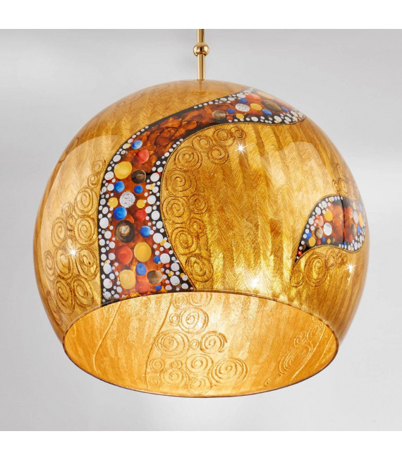 Lampada a sospensione design LUNA Gold 24 carati 1 lampadina