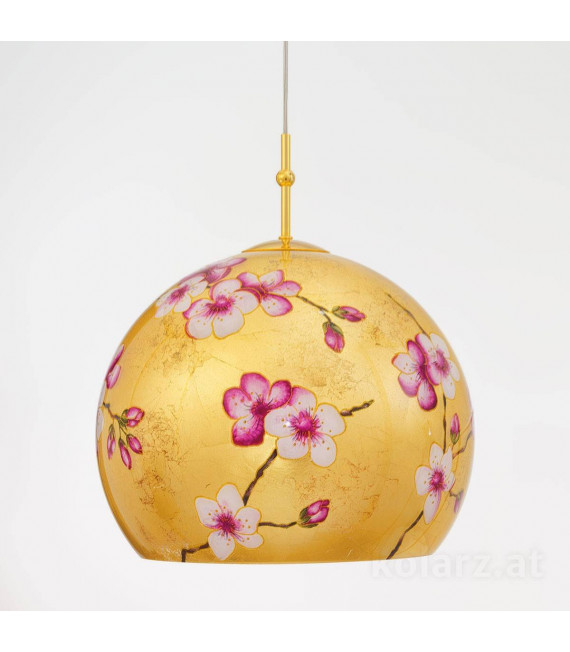 Lámpara colgante de diseño LUNA Gold 24 quilates 1 bombilla