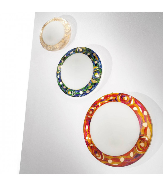 Plafonnier design SERENA Or 24 Carats 2 ampoules