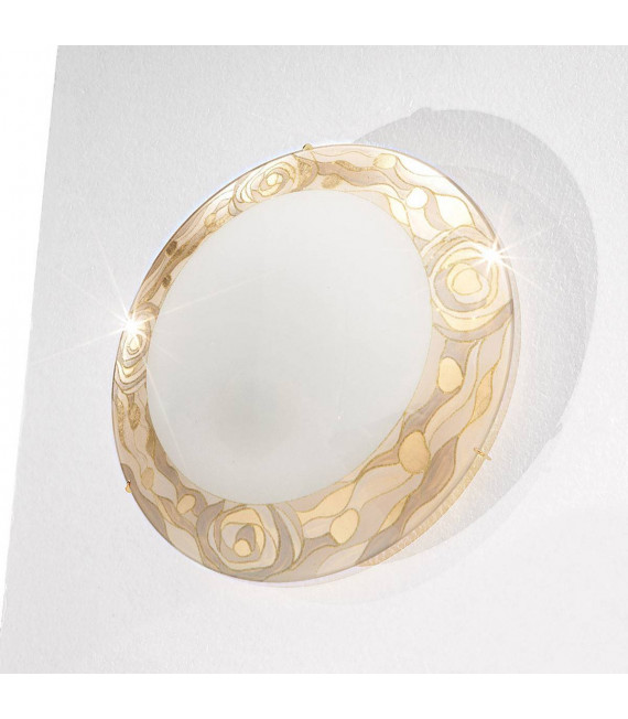 Plafón de diseño SERENA Gold 24 quilates 2 bombillas
