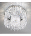 Plafonnier design PRISMA chrome 12 ampoules