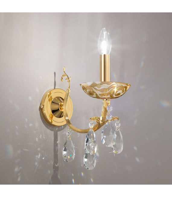 Applique classica VICTORIA 2 24 carati oro 1 lampadina