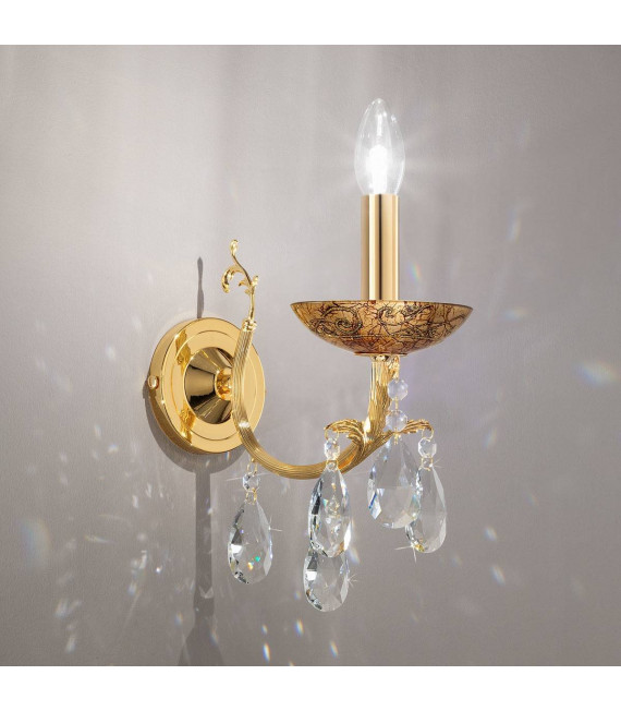 Applique classica VICTORIA 2 24 carati oro 1 lampadina