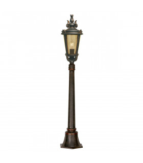 Baltimore Stehleuchte, Bronze und Braunglas, 239 cm