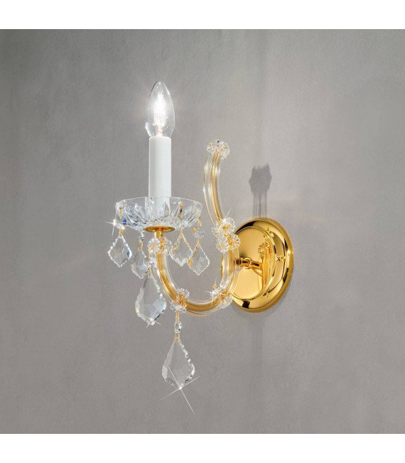 Applique classica MARIA LOUISE 24 carati Oro 1 lampadina