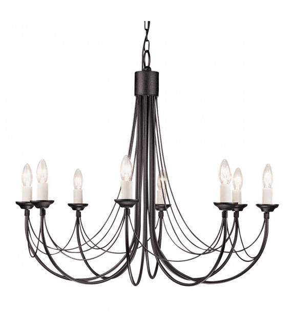 Suspension Carisbrooke, noir, 5 ampoules