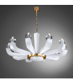 Chandelier design RIVIERA blanc 10 ampoules