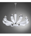 Chandelier design RIVIERA blanc 10 ampoules