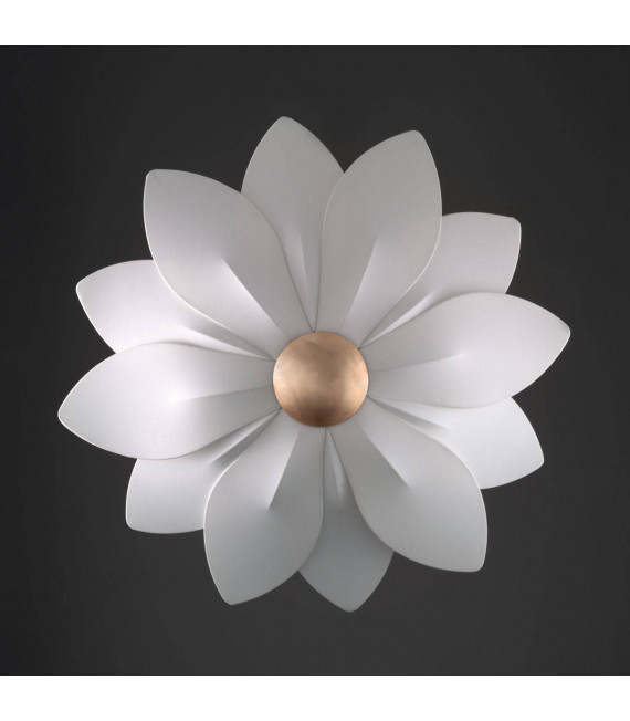 Applique di design FIORE foglia oro 6 lampadine
