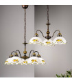 Chandelier style cosy NONNA laiton antique 3 ampoules