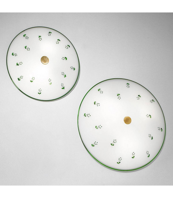 Plafoniera stile accogliente NONNA in ottone anticato 4 lampadine