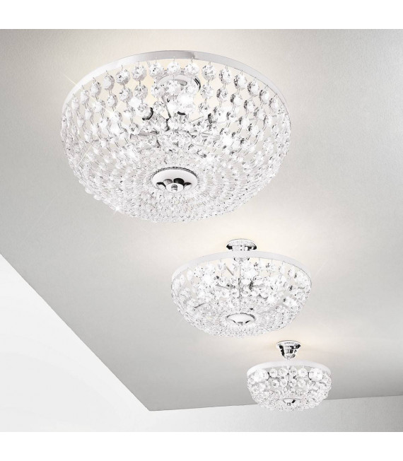 VALERIE plafoniera classica cromata 8 lampadine