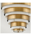 Hinkley Pendant Faux Alabaster, Heritage Brass Steel