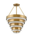 Hinkley Pendant Faux Alabaster, Heritage Brass Steel