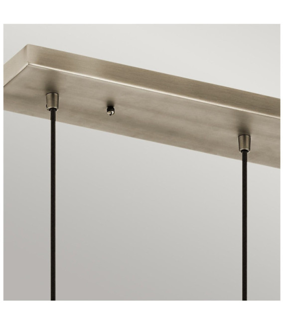 Asher Pendant Steel, Glass Antique Pewter