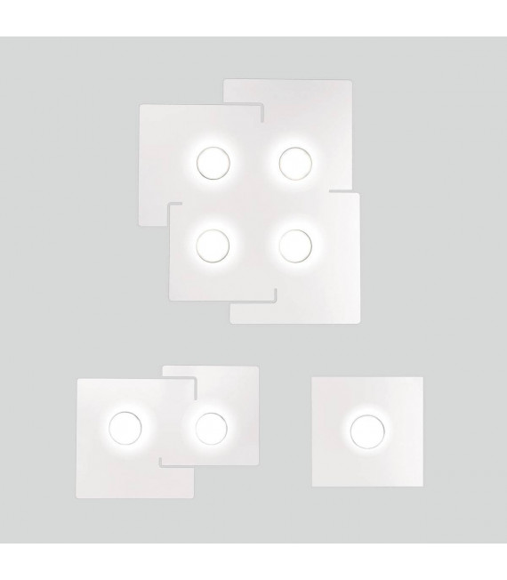 SQUARE weiße Deckenleuchte 2 Glühbirnen