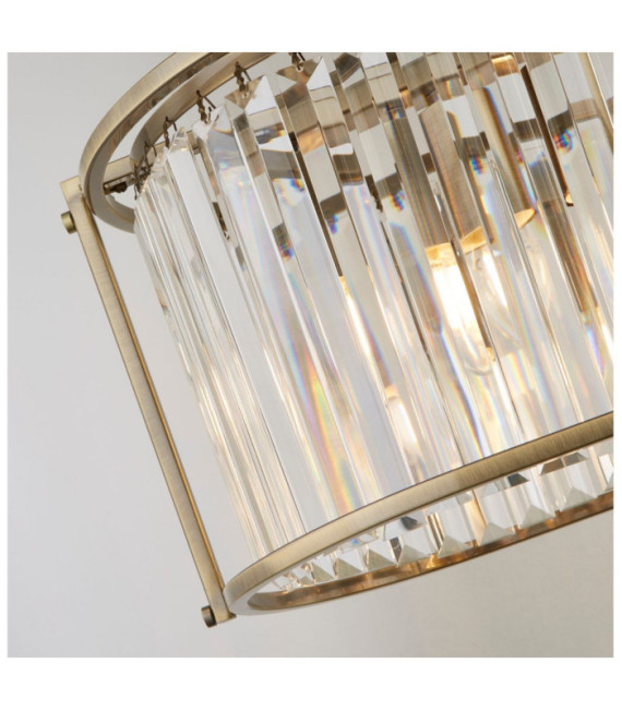 Victoria pendant light Mild steel, glass Antique Brass