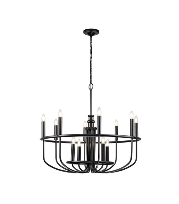 Suspension Capitol Acier Noir