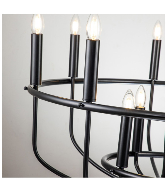 Suspension Capitol Acier Noir