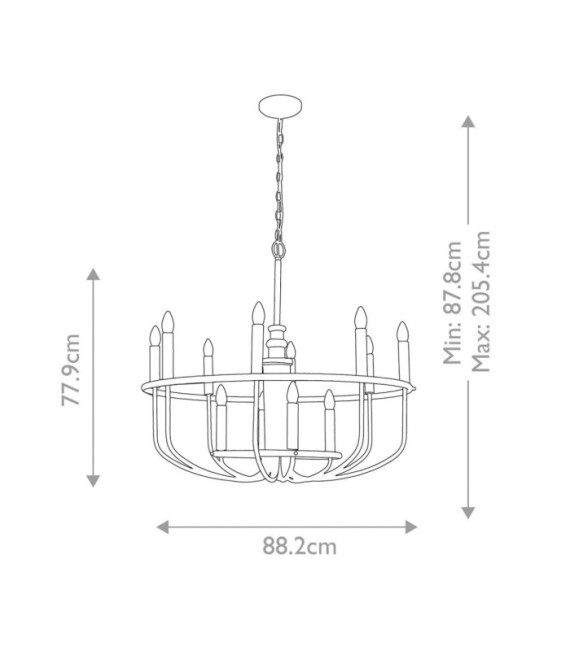 Suspension Capitol Acier Noir