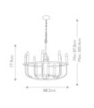 Suspension Capitol Acier Laiton naturel peint