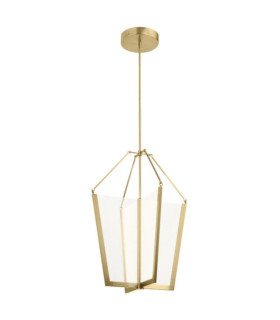 Kichler LED-Pendelleuchte Eisen, transparenter Lichtleiter, Acryl, Aluminium Champagnergold