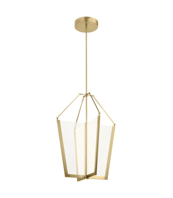 Kichler LED-Pendelleuchte Eisen, transparenter Lichtleiter, Acryl, Aluminium Champagnergold