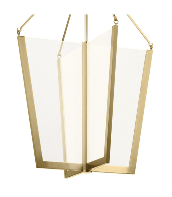 Lámpara colgante LED Kichler Hierro, guía de luz transparente, acrílico, aluminio Oro champán